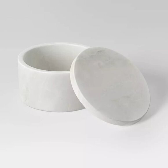 Threshold Onyx Stone Statement Container White‎ Round Storage w/ Lid - Target - Picture 3 of 7